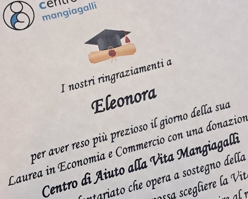 Iniziativa 'Un gesto di solidarietà' del CAV Mangiagalli